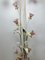 Vintage Painted Tole and Glass Floral Floor Lamp, 1950s 10