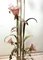 Vintage Painted Tole and Glass Floral Floor Lamp, 1950s 21