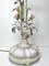 Vintage Painted Tole and Glass Floral Floor Lamp, 1950s 16