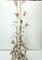 Vintage Painted Tole and Glass Floral Floor Lamp, 1950s 5