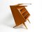 Large Mid-Century Side Table with Book and Magazine Rack in Ash and Glass, Image 1