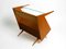Large Mid-Century Side Table with Book and Magazine Rack in Ash and Glass 19