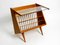 Large Mid-Century Side Table with Book and Magazine Rack in Ash and Glass, Image 2