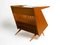 Large Mid-Century Side Table with Book and Magazine Rack in Ash and Glass, Image 16