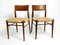 Model 351 Chairs in Walnut and Wicker Cane by Georg Leowald for Wilkhahn, 1960s, Set of 2 1