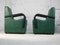 Steel and Green Leatherette Chairs, France, 1980s, Set of 2 9