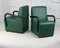 Steel and Green Leatherette Chairs, France, 1980s, Set of 2 12