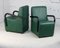 Steel and Green Leatherette Chairs, France, 1980s, Set of 2, Image 12