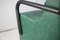 Steel and Green Leatherette Chairs, France, 1980s, Set of 2 8