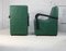 Steel and Green Leatherette Chairs, France, 1980s, Set of 2 16