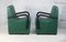 Steel and Green Leatherette Chairs, France, 1980s, Set of 2, Image 19
