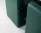 Sillas francesas de acero y cuero sintético verde, años 80. Juego de 2, Imagen 15