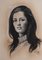 Dante Ricci, Portrait of Young Woman, 1970s, Crayon Drawing, Image 1