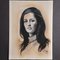 Dante Ricci, Portrait of Young Woman, 1970s, Crayon Drawing, Image 11