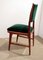 Massage Chairs and Green Velvet in Teak, 1952, Set of 4 6