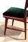 Massage Chairs and Green Velvet in Teak, 1952, Set of 4 5