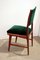 Massage Chairs and Green Velvet in Teak, 1952, Set of 4 2