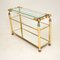 Vintage Acrylic Glass & Gold Leaf Console Table by Curvasa, 1970a 3