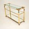 Vintage Acrylic Glass & Gold Leaf Console Table by Curvasa, 1970a, Image 3