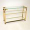 Vintage Acrylic Glass & Gold Leaf Console Table by Curvasa, 1970a 2