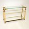 Vintage Acrylic Glass & Gold Leaf Console Table by Curvasa, 1970a, Image 2