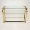 Vintage Acrylic Glass & Gold Leaf Console Table by Curvasa, 1970a 1