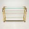 Vintage Acrylic Glass & Gold Leaf Console Table by Curvasa, 1970a, Image 1