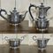 Brocca da tè e caffè placcata in argento, inizio XX secolo, set di 4, Immagine 3