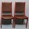 Danish Teak and Leather Dining Chairs from Ks Møbler, 1960s, Set of 2 1