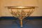 Mid-Century Round Gilt Tole and Glass Coffee Table by Hans Kögl, Image 1