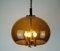 Vintage Space Age Smoky Brown Acrylic & Brass Pendant Light from Richard Essig, 1970s 7