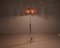 Lampada da terra Mid-Century in ottone e vimini, Austria, anni '50, Immagine 10