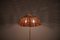 Lampada da terra Mid-Century in ottone e vimini, Austria, anni '50, Immagine 7