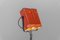 Space Age Orange Double-Headed Flash Lamp, 1960s 5