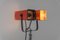 Space Age Orange Double-Headed Flash Lamp, 1960s 8