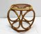 Tabouret Rond en Rotin, 1970s 1