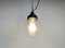 Industrial Bakelite Pendant Light with Ribbed Glass, 1970s, Image 12