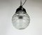 Industrial Bakelite Pendant Light with Ribbed Glass, 1970s 6