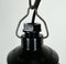 Industrial Bakelite Pendant Light with Ribbed Glass, 1970s 7