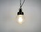 Industrial Bakelite Pendant Light with Ribbed Glass, 1970s 13