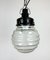 Industrial Bakelite Pendant Light with Ribbed Glass, 1970s, Image 4