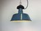 Industrial Blue Enamel Factory Lamp with Cast Iron Top, 1960s 10