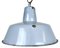 Lámpara colgante industrial de fábrica esmaltada en gris, años 60, Imagen 1