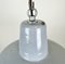 Lámpara colgante industrial de fábrica esmaltada en gris, años 60, Imagen 6