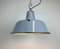 Industrial Grey Enamel Factory Pendant Lamp, 1960s, Image 9