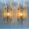 Italian Murano Glass & Chrome Sconces by Veca, 1970s, Set of 2 3