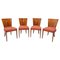 Art Deco H-214 Dining Chairs by Jindrich Halabala for ÚP Závody, 1950s, Set of 4 1