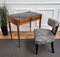 Mid-Century Italian Art Deco Walnut Brass Glass Top Desk Writing Table, 1960s 8