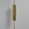 Adjustable Brass and Rattan Wall Light attributed to Jt Kalmar,, Austria, 1950s, Image 6