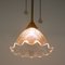 Lámparas colgantes Art Déco de vidrio holophane y latón envejecido, años 20. Juego de 2, Imagen 10